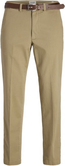 Jack & Jones Ollie Franco Chino Pants with Belt Brown - Дънки и панталони - мъжки Дънки и панталони големи размери