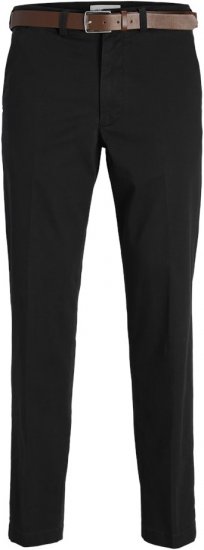 Jack & Jones Ollie Franco Chino Pants with Belt Black - Дънки и панталони - мъжки Дънки и панталони големи размери