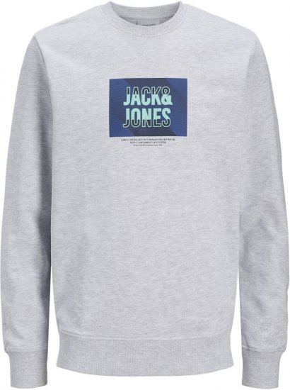 Jack & Jones HUDSON Sweatshirt White Melange - Суичъри & cуичъри с качулка - мъжки суичъри големи размери