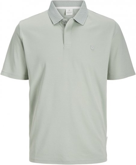 Jack & Jones Rodney Short Sleeve Polo Aqua Gray - Поло тениски - мъжки тениски с яка големи размери