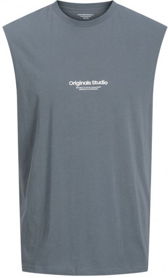 Jack & Jones VESTERBRO Sleeveless T-Shirt Stormy Weather - Тениски - мъжки тениски големи размери