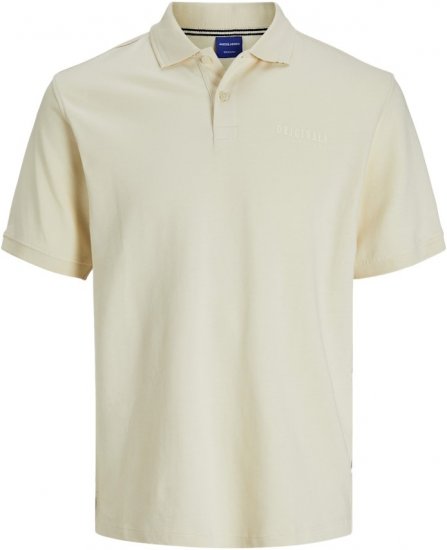 Jack & Jones Frederiksberg Polo Antique White - Поло тениски - мъжки тениски с яка големи размери