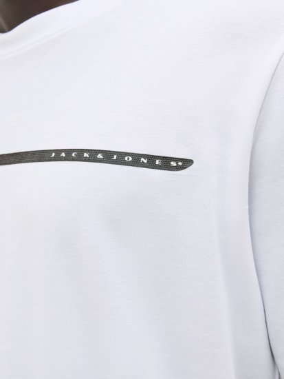 Jack & Jones FUSION Full Branding T-Shirt Bright White - Тениски - мъжки тениски големи размери