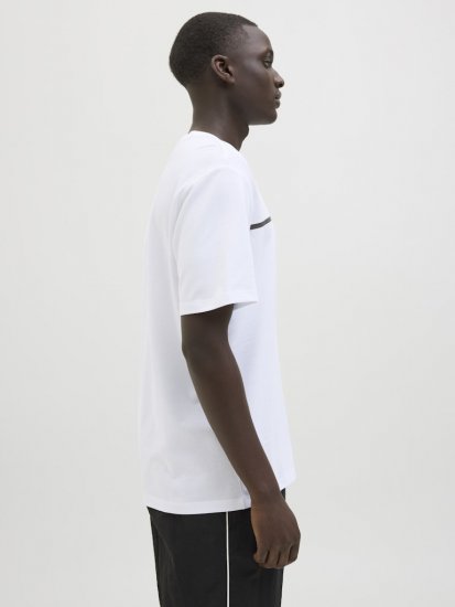 Jack & Jones FUSION Full Branding T-Shirt Bright White - Тениски - мъжки тениски големи размери