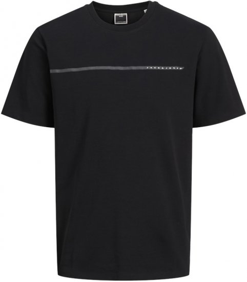 Jack & Jones FUSION Full Branding T-Shirt Black - Тениски - мъжки тениски големи размери