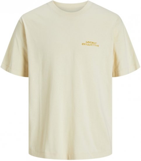 Jack & Jones Retiro Crew Neck T-Shirt Antique White - Тениски - мъжки тениски големи размери