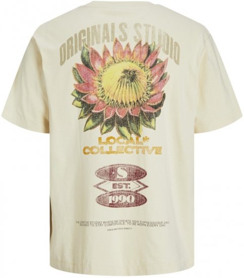 Jack & Jones Retiro Crew Neck T-Shirt Antique White - Тениски - мъжки тениски големи размери