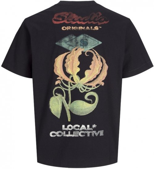 Jack & Jones Retiro Crew Neck T-Shirt Black - Тениски - мъжки тениски големи размери