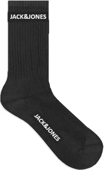Jack & Jones BASIC LOGO Tennis Socks 5-Pack Black - Бельо & Бански шорти - Мъжко бельо големи размери