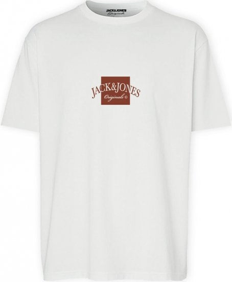 Jack & Jones Boston Crew Neck T-Shirt Bright White - Тениски - мъжки тениски големи размери