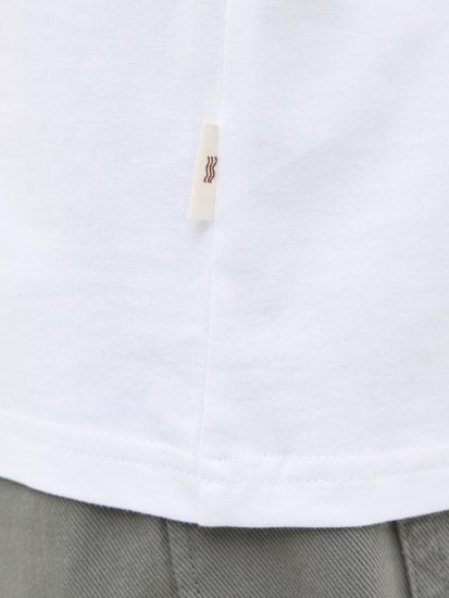 Jack & Jones Vira Branding Crew Neck T-Shirt Bright White - Тениски - мъжки тениски големи размери