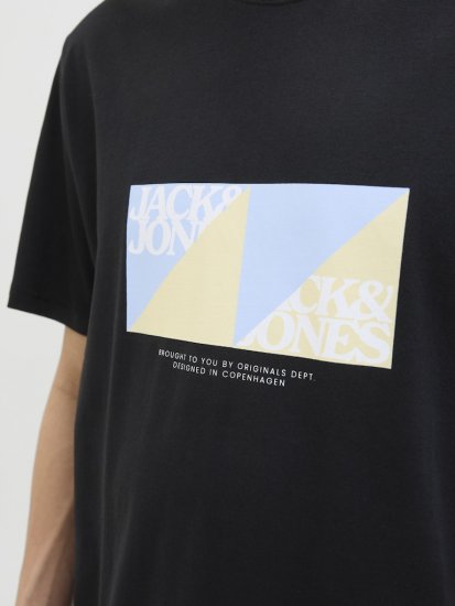 Jack & Jones Vira Branding Crew Neck T-Shirt Black - Тениски - мъжки тениски големи размери