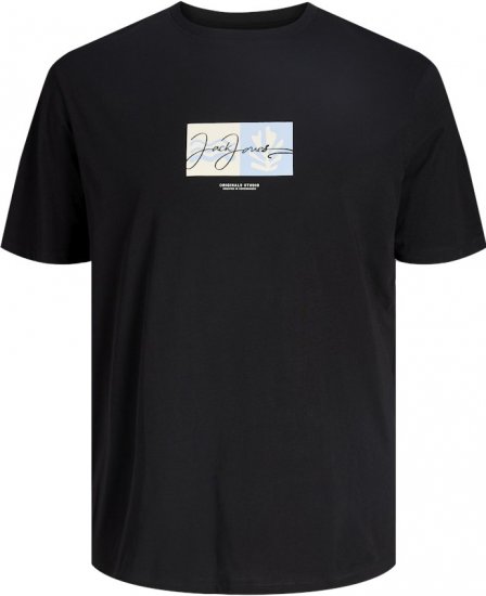 Jack & Jones Canggu Crew Neck T-Shirt Black - Тениски - мъжки тениски големи размери