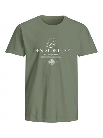Jack & Jones Jayce Crew Neck T-Shirt Hedge Green - Тениски - мъжки тениски големи размери