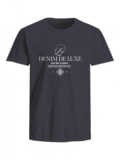 Jack & Jones Jayce Crew Neck T-Shirt Blue Nights - Тениски - мъжки тениски големи размери