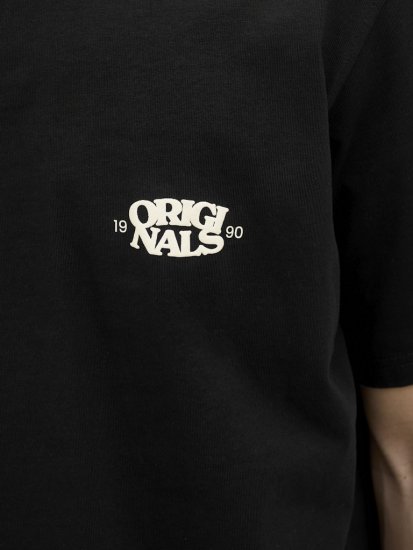  Jack & Jones Tavira Type Crew Neck T-Shirt Black - Тениски - мъжки тениски големи размери