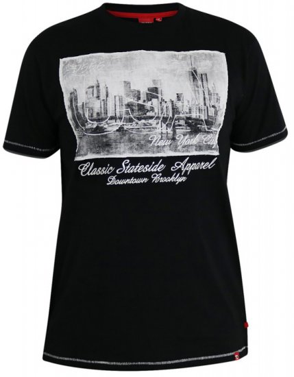 D555 Jayden T-shirt Black - Тениски - мъжки тениски големи размери