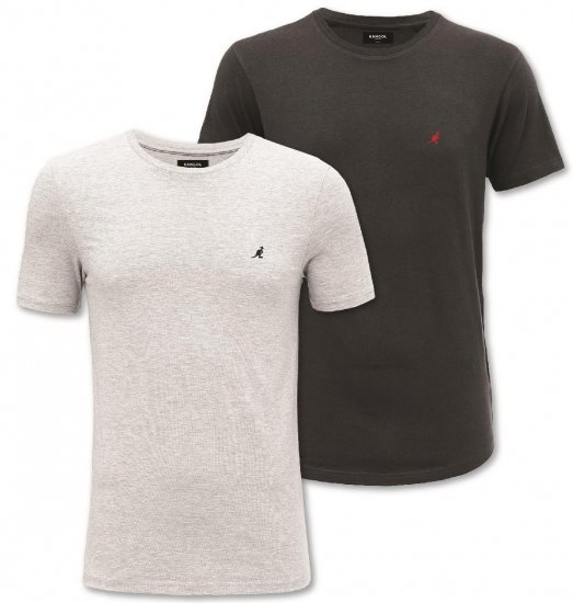 Kangol Jetta T-shirt Black/Grey 2-pack - Тениски - мъжки тениски големи размери