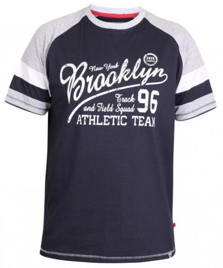 D555 Jones T-shirt Navy - Тениски - мъжки тениски големи размери