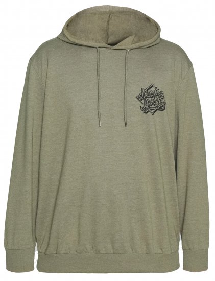 Jack & Jones Jorbrad Hoodie Dusty Olive - Суичъри & cуичъри с качулка - мъжки суичъри големи размери
