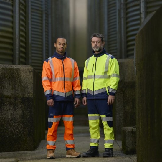 Leo Hawkridge Ecoviz High Performance 4X Stretch Trouser Hi-Vis Orange/Navy Print - Работно облекло - мъжки работно облекло големи размери