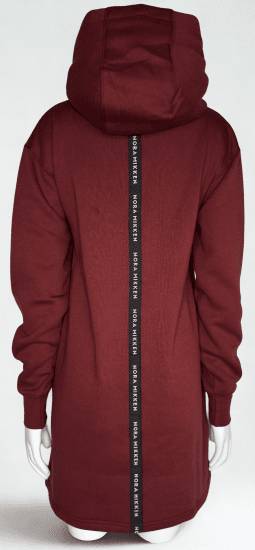 Nora Mikken KADRI WHITE Long Hoodie Burgundy - Суичъри & cуичъри с качулка - 