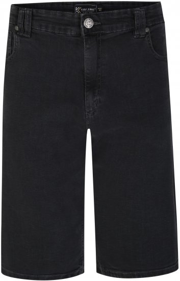 Kam Jeans 101 Stretch Jean Shorts Charcoal - Шорти - мъжки къси панталони големи размери