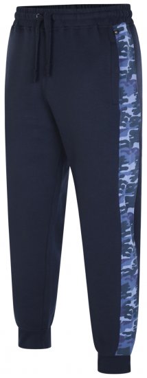 Kam Jeans 236 Panelled Camo Jog Bottoms Navy - Спортни панталони & Kъси панталони - мъжки спортни панталони големи размери