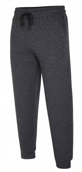Kam Jeans 238 Quilted Jersey Joggers Charcoal - Спортни панталони & Kъси панталони - мъжки спортни панталони големи размери