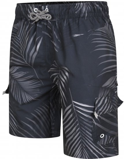 Kam Jeans 3002 Leaf Print Cargo Swimshorts - Бельо & Бански шорти - Мъжко бельо големи размери