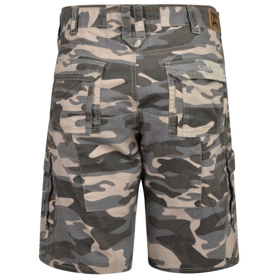 Kam Jeans 329 Short Charcoal Camo - Шорти - мъжки къси панталони големи размери