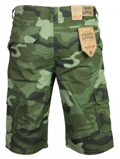 Kam Jeans 330 Cargoshorts Camo - Шорти - мъжки къси панталони големи размери