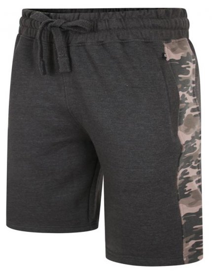 Kam Jeans 3303 Camo Panelled Jog Shorts Charcoal - Спортни панталони & Kъси панталони - мъжки спортни панталони големи размери
