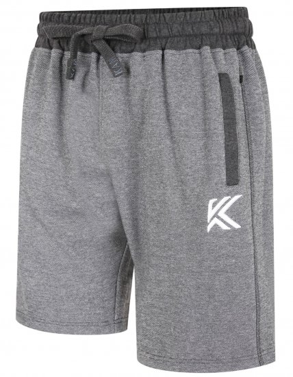 Kam Jeans 3304 Terry Contrast Shorts Charcoal - Спортни панталони & Kъси панталони - мъжки спортни панталони големи размери