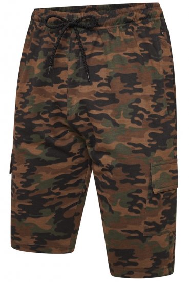 Kam Jeans 3306 Cargo Camo Lounge Shorts Khaki - Спортни панталони & Kъси панталони - мъжки спортни панталони големи размери