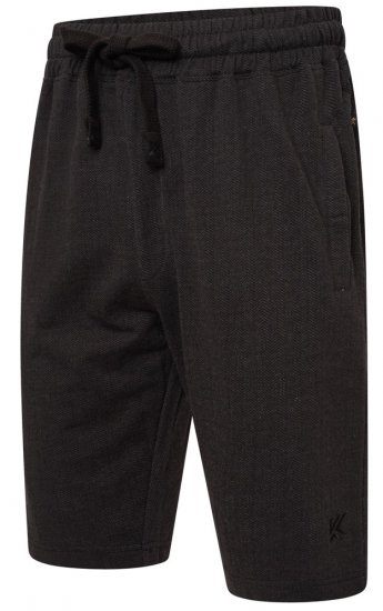 Kam Jeans 3307 Terry Herringbone Sweatshorts Charcoal - Спортни панталони & Kъси панталони - мъжки спортни панталони големи размери