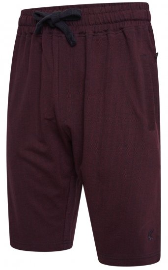 Kam Jeans 3307 Terry Herringbone Sweatshorts Burgundy - Спортни панталони & Kъси панталони - мъжки спортни панталони големи размери