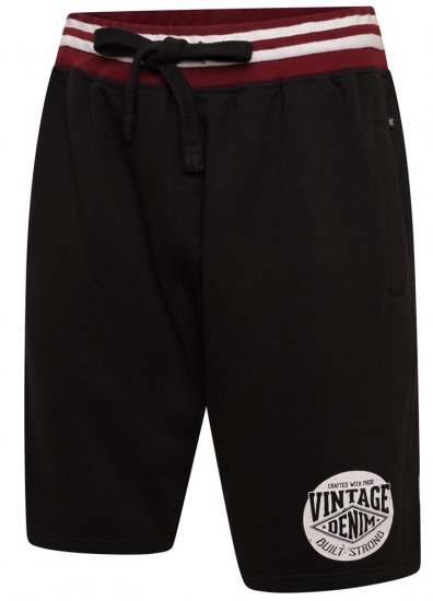 Kam Jeans 3309 Vintage Denim Jog Shorts Black - Спортни панталони & Kъси панталони - мъжки спортни панталони големи размери