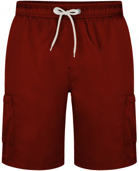 Kam Jeans 334 Cargo Swim Shorts Burgundy - Бельо & Бански шорти - Мъжко бельо големи размери