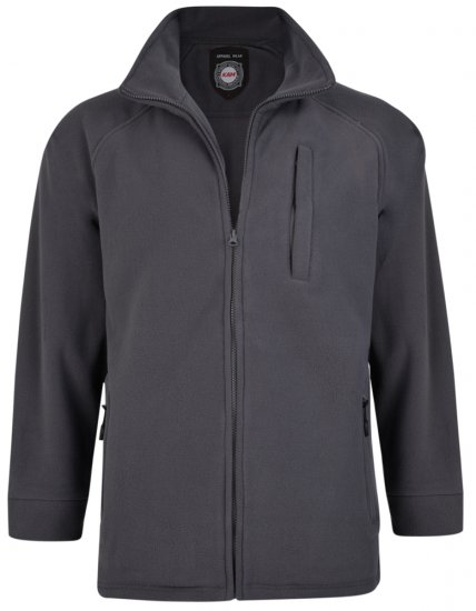 Kam Jeans 437 Fleece Jacket Charcoal - Суичъри & cуичъри с качулка - мъжки суичъри големи размери