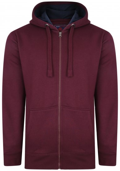 Kam Jeans Hoodie Burgundy - Суичъри & cуичъри с качулка - мъжки суичъри големи размери