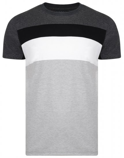 Kam Jeans 5231 Cut and Sew T-shirt Grey - Тениски - мъжки тениски големи размери