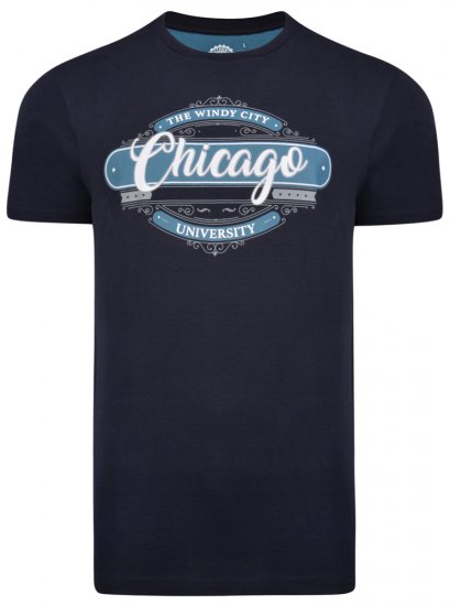 Kam Jeans 5253 T-shirt Navy - Тениски - мъжки тениски големи размери