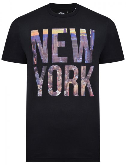 Kam Jeans 5257 T-shirt Navy - Тениски - мъжки тениски големи размери