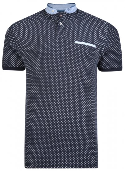 Kam Jeans 5269 Polo Black - Поло тениски - мъжки тениски с яка големи размери