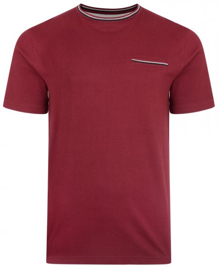 Kam Jeans 5285 T-shirt Burgundy - Тениски - мъжки тениски големи размери