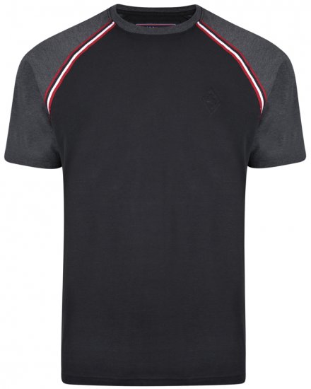 Kam Jeans 5287 T-shirt Black - Тениски - мъжки тениски големи размери