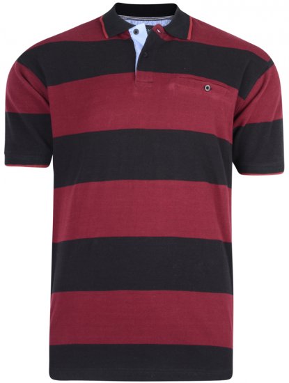 Kam Jeans 5292 Polo Burgundy - Поло тениски - мъжки тениски с яка големи размери