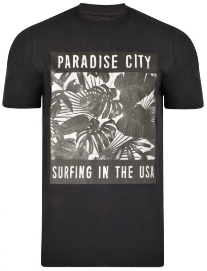 Kam Jeans 5300 T-shirt Black - Тениски - мъжки тениски големи размери