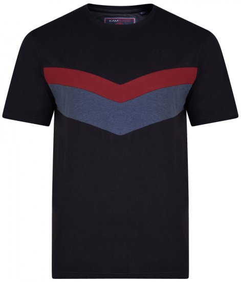Kam Jeans 5306 T-shirt Black - Тениски - мъжки тениски големи размери